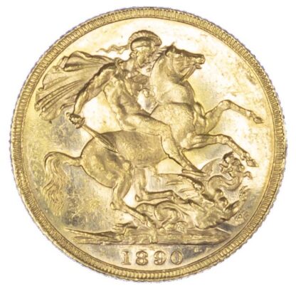 Victoria, 1890M Sovereign