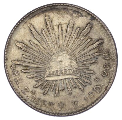 Mexico, Republic, silver 8 Reales, 1893 - Zacatecas mint