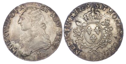 France, Kingdom, Louis XVI (1774-1793), silver Écu, 1789, Bayonne