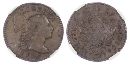 USA, Liberty Cap, copper 1 Cent, 1795, Lettered Edge - XF 45 BN