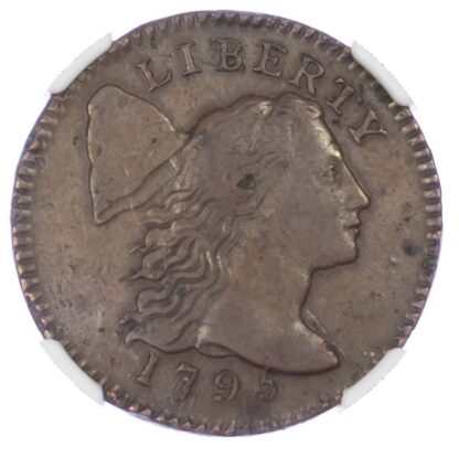 USA, Liberty Cap, copper 1 Cent, 1795, Lettered Edge - XF 45 BN