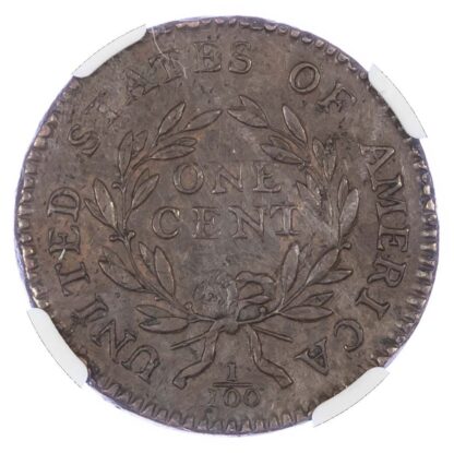 USA, Liberty Cap, copper 1 Cent, 1795, Lettered Edge - XF 45 BN