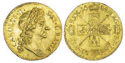 Charles II (1660-85), Half-Guinea, 1684, second laureate bust right