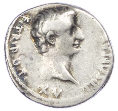 Augustus and Tiberius, Silver Denarius