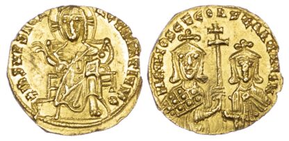 Basil I the Macedonian, with Constantine VII, Gold Solidus