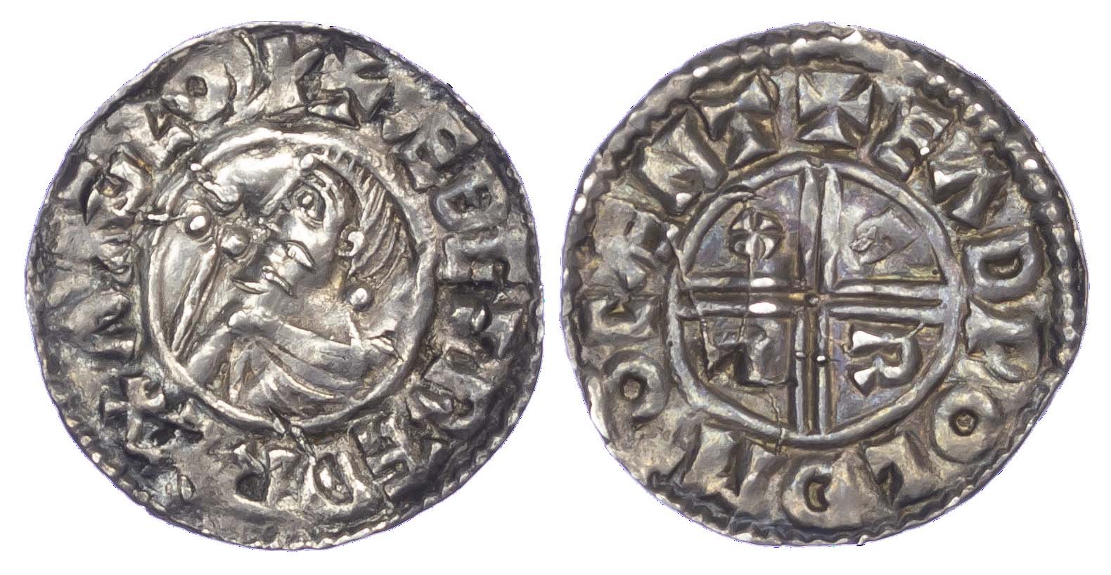 Aethelred II (978-1016), Penny, Crux type (c.991-997) Canterbury