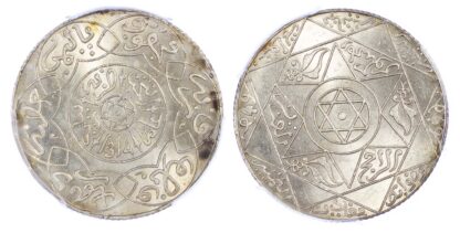 Morocco, Hassan I (AH 1290-1311/ AD 1873-1894), silver 2½ Dirhams - MS 65