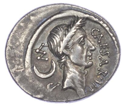 Julius Caesar, Silver Denarius, Lifetime Issue
