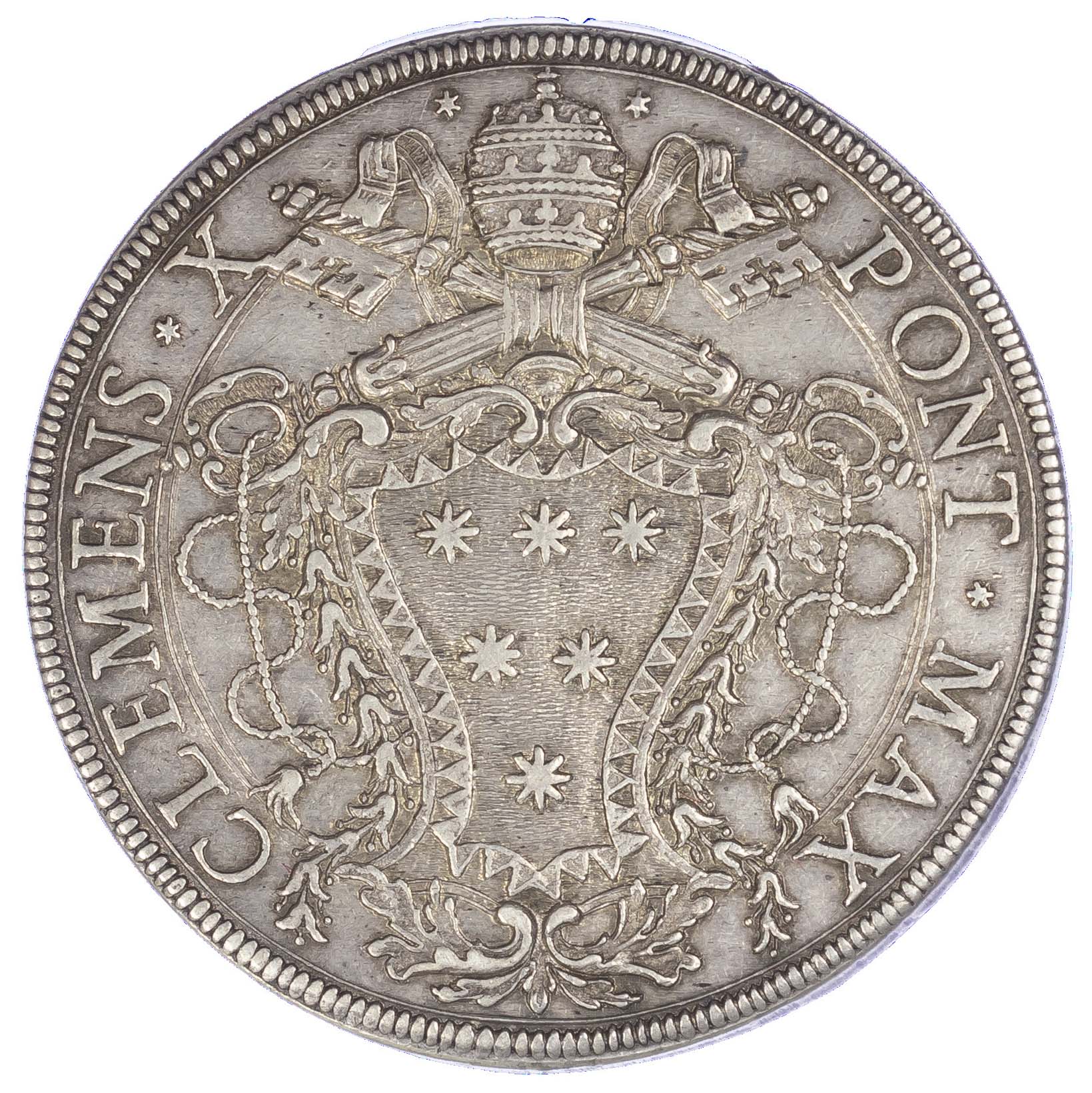 Italy, Papal States, Clement X (1670-1676), silver Piastra