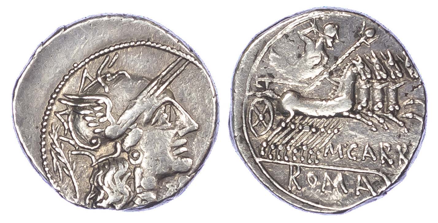 M. Papirius Carbo, Silver Denarius