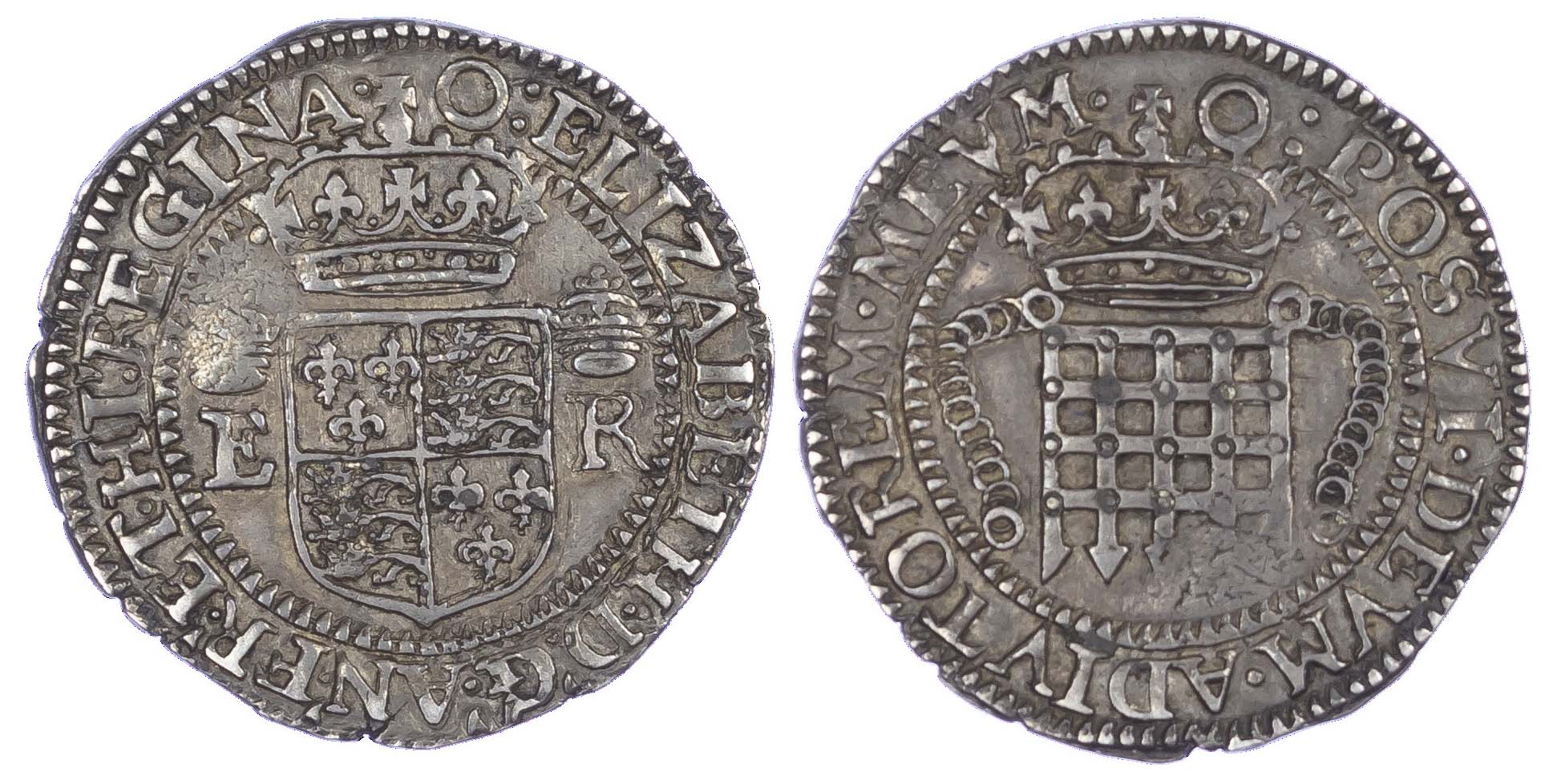 Elizabeth I (1558-1603), One Testern, ‘Portcullis Money’