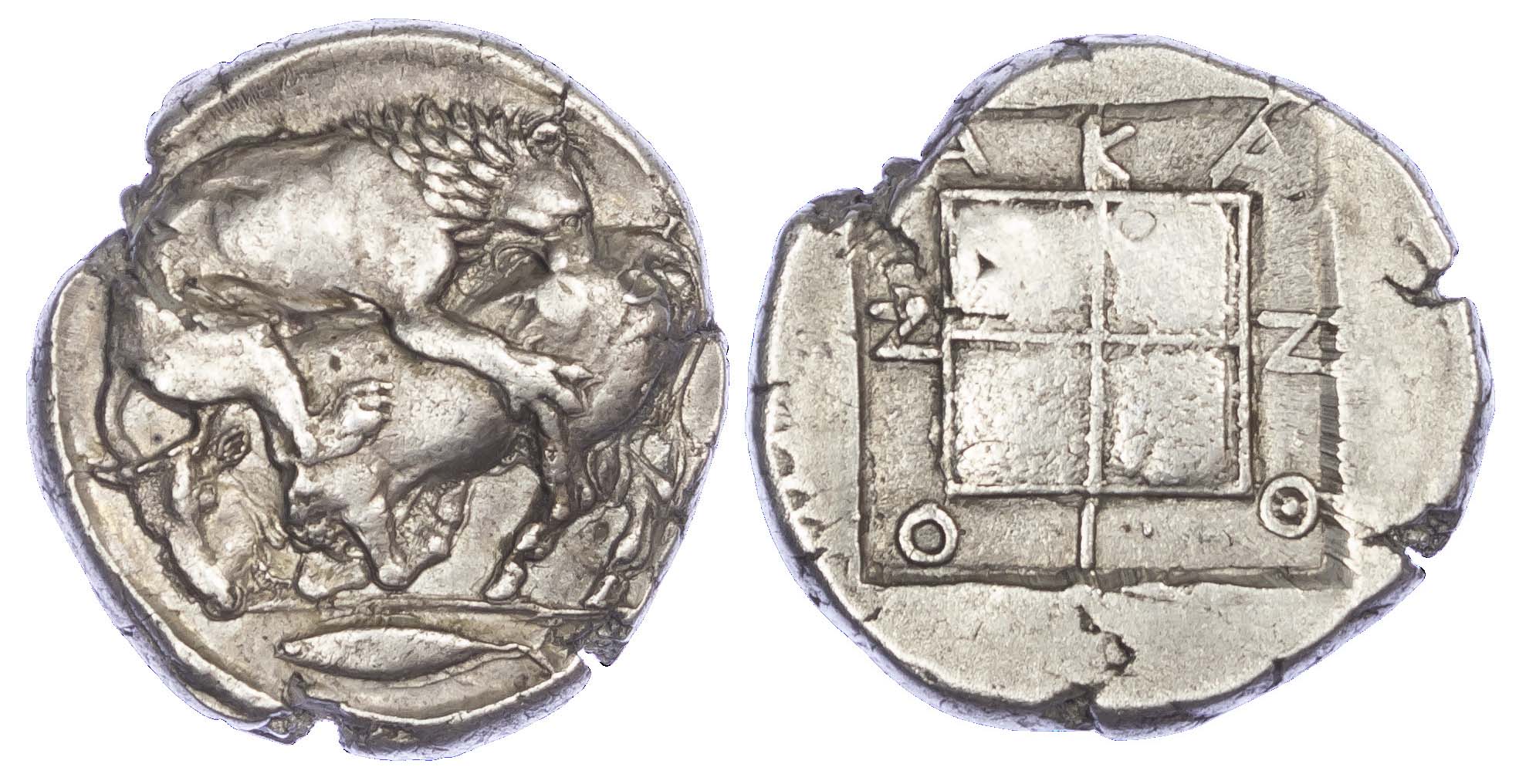Macedon, Akanthos, Silver Tetradrachm