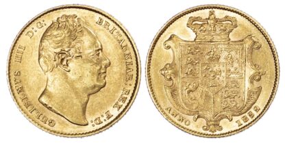 William IV (1830-37), 1832 Sovereign, Second bust