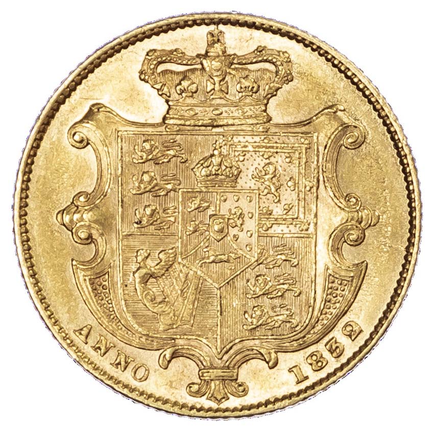 William IV (1830-37), 1832 Sovereign, Second bust