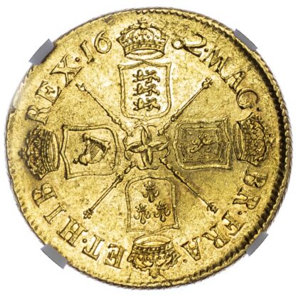 Charles II (1660-1685), Two-Guineas, 1682, NGC AU 58