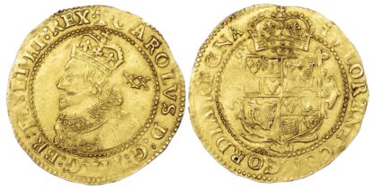 Charles I (1625-49), Unite, Tower mint, group A, mm cross cavalry