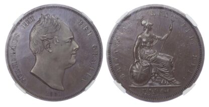 William IV (1830-37), Proof Penny in Copper Bronze, 1831