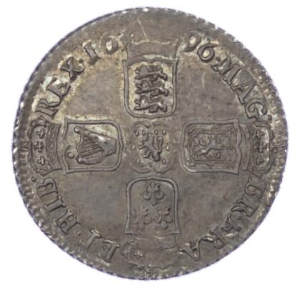 William III (1649-1702), Shilling, 1696, Bristol mint, small X in REX variety