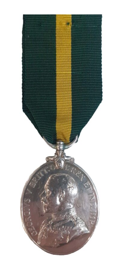 Territorial Force Efficiency Medal, GVR, to Company Serjeant Major A. Escott