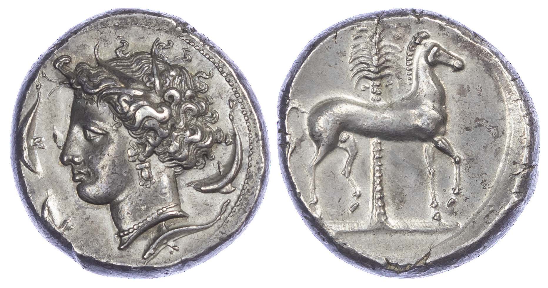 Sicily, Siculo-Punic (c. 350-320 BC) Silver Tetradrachm