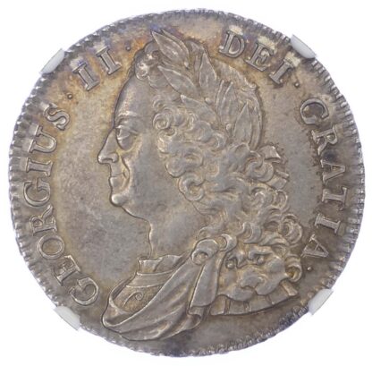 George II (1727-60), Halfcrown, 1743, Roses. D. Septimo