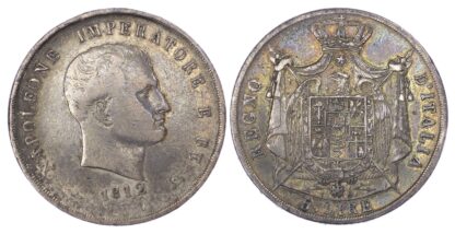 Italy, Napoleon I (1805-14), silver 5 Lire, 1812 - Venice