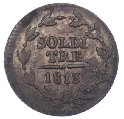 Switzerland, Ticino, billon 3 Soldi, 1813