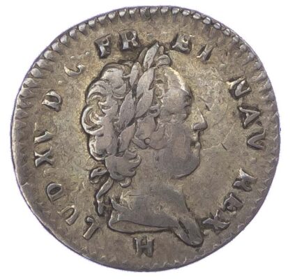 France, Îles du Vent (Antilles), Louis XV (1715-74), silver, 12 Sols, 1732 H