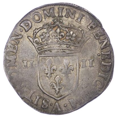 France, Henri III (1574-89), silver ¼ Ecu, 1585 A