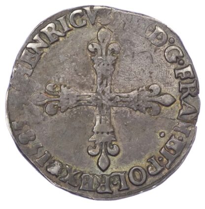 France, Henri III (1574-89), silver ¼ Ecu, 1585 A