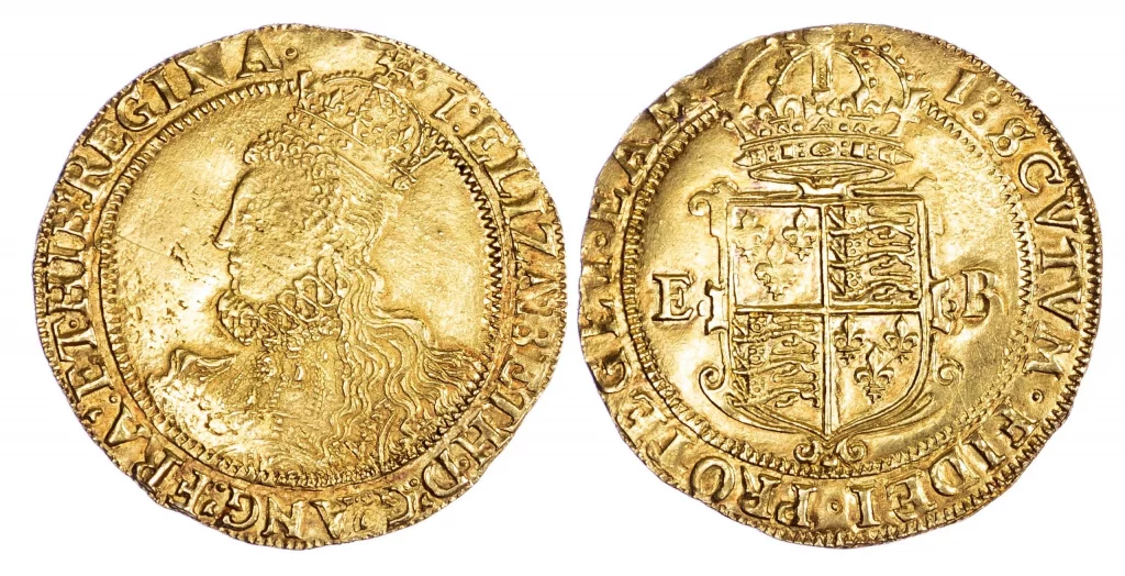 ELIZABETH I (1558-1603), POUND, SEVENTH ISSUE, MINTMARK 1