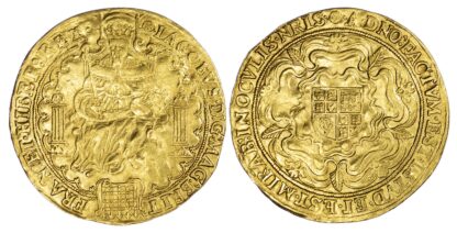 James I (1603-25), Rose Ryal of Thirty Shillings, second coinage, mm Rose