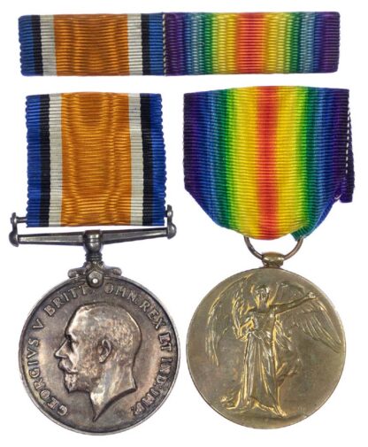 A Great War Grenadier Guards Casualty Pair to Private Arthur William Ess