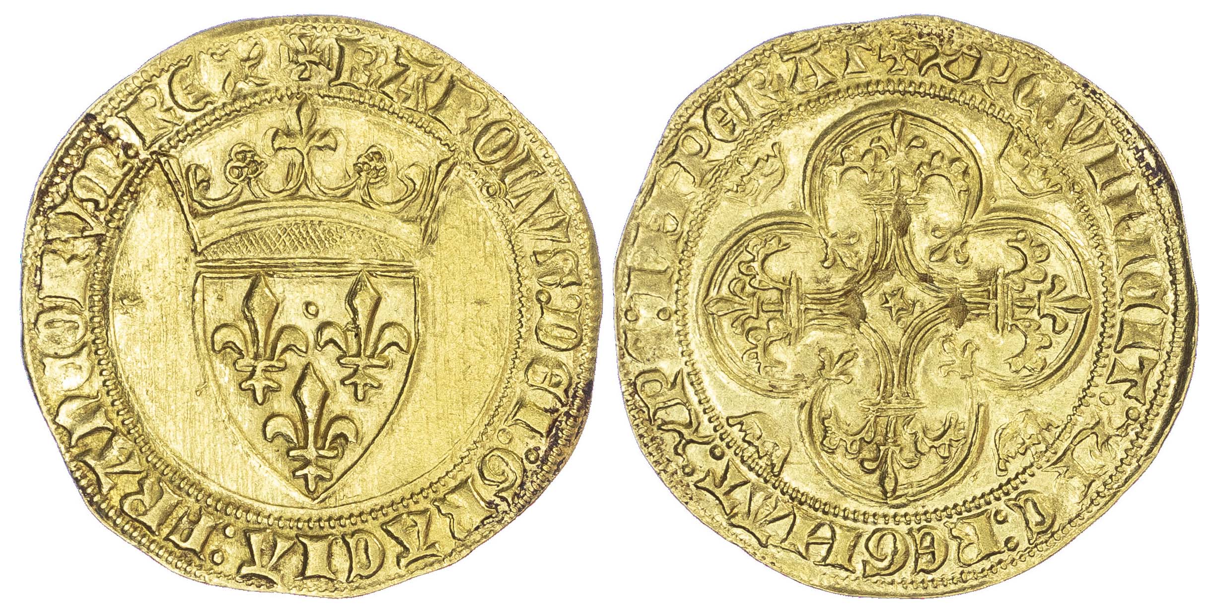 France, Charles VI (1380-1422), gold Écu d'Or à la Couronne