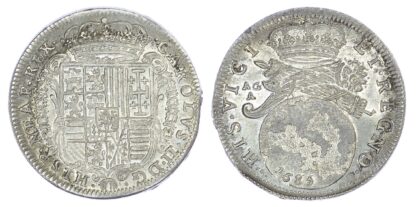 Italy, Naples, Charles II (1655-1700), silver 2 Tari, 1685