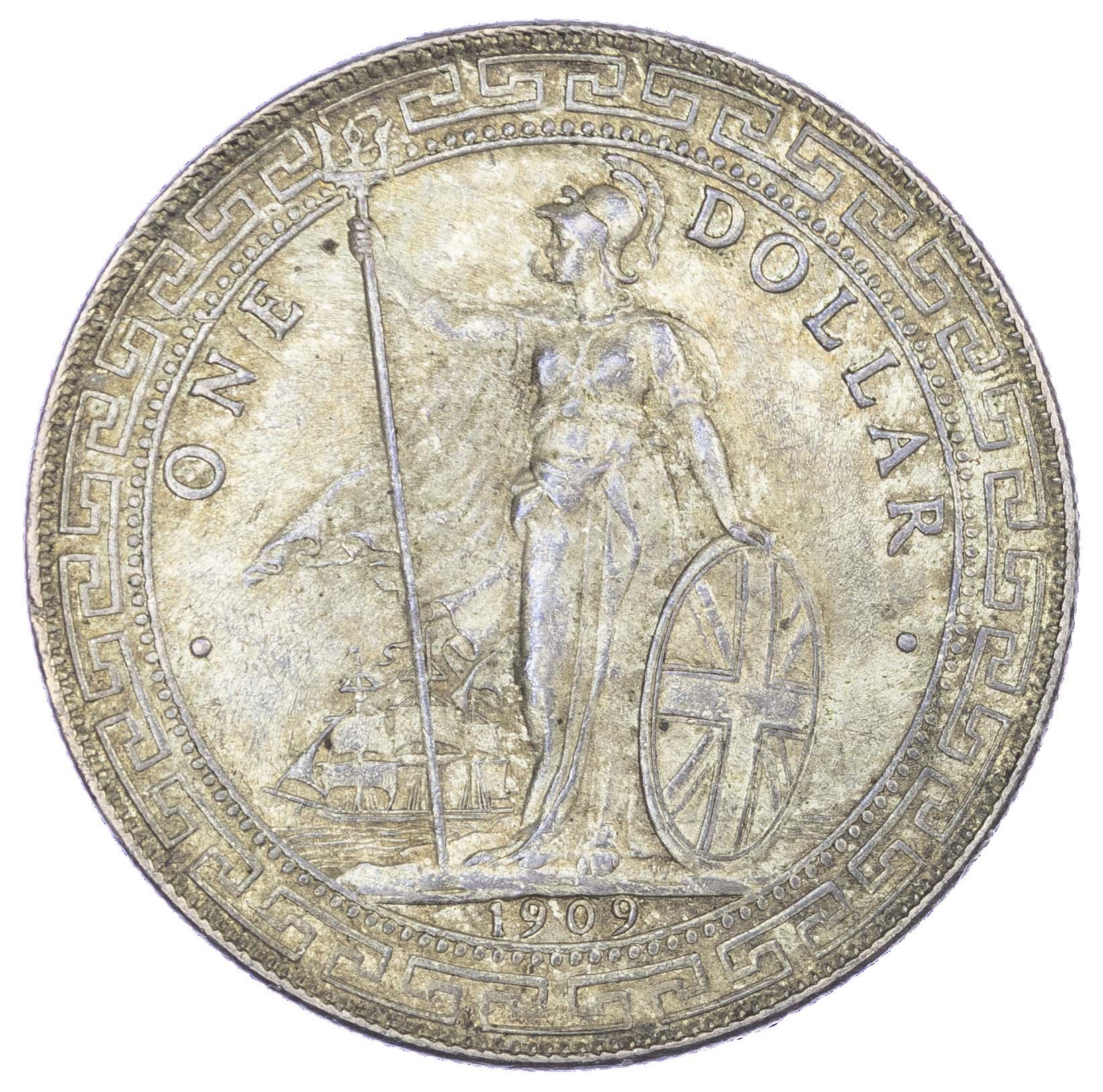 1909年 香港 イギリス貿易銀 壹圓 ONE DOLLAR 銀貨 コレクション - コレクション