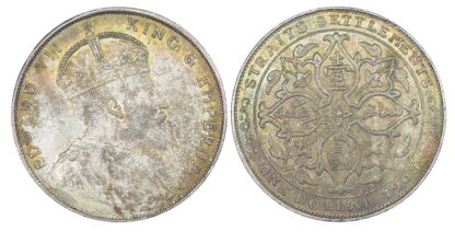 Straits Settlements, Edward VII (1901-1910), silver Dollar, 1908