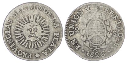 Argentina, Republic, Rio de la Plata, silver 2 Soles