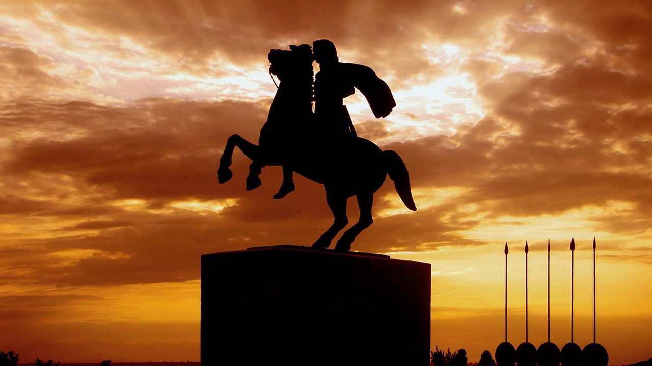 Statue Silhouette of Alexander the Great