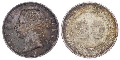 Straits Settlements, Victoria (1837-1901), silver 20 Cents, 1885