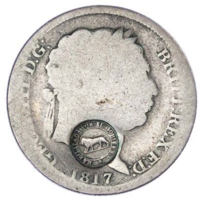 Costa Rica, silver 2 Reales, lion countermark, c. 1849-1857
