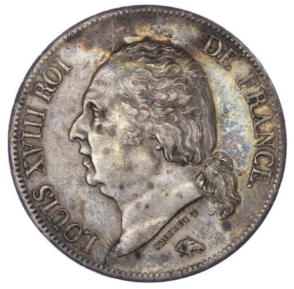 France, Second Empire, Louis XVIII (1814-1824), silver 5 Francs
