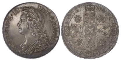 1741/39 George II Halfcrown - Good Extremely Fine