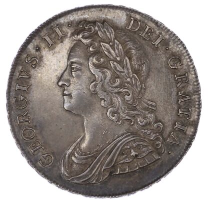 1741/39 George II Halfcrown - Good Extremely Fine