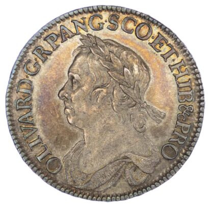 1658 Cromwell Halfcrown S3227A Good Extremely Fine