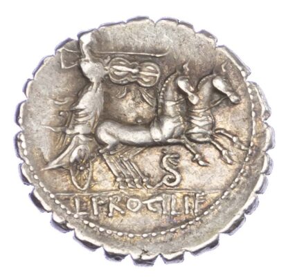 L. Procilius, Silver Serrated Denarius