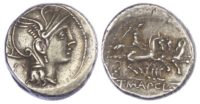 T. Manlius Mancinus, Silver Denarius