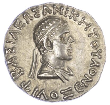 Indo-Greek Kingdom, Pholoxenos Aniketos, Silver Tetradrachm