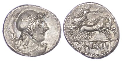 Cn. Lentulus Clodianus, Silver Denarius