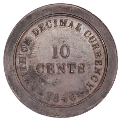Victoria (1837-1901), Marrian & Gausby Pattern Smith’s Decimal 10 Cents in Copper
